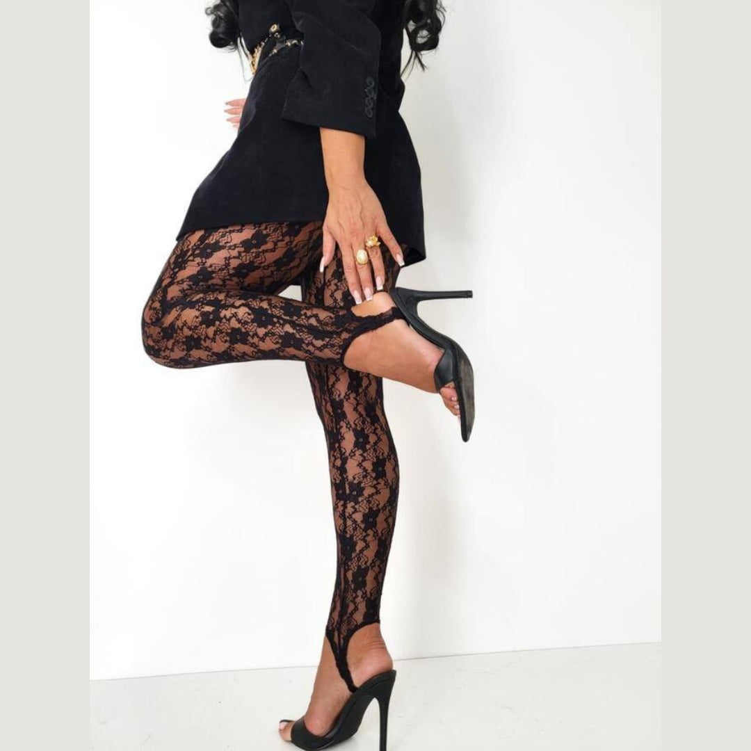 Leggings in pizzo