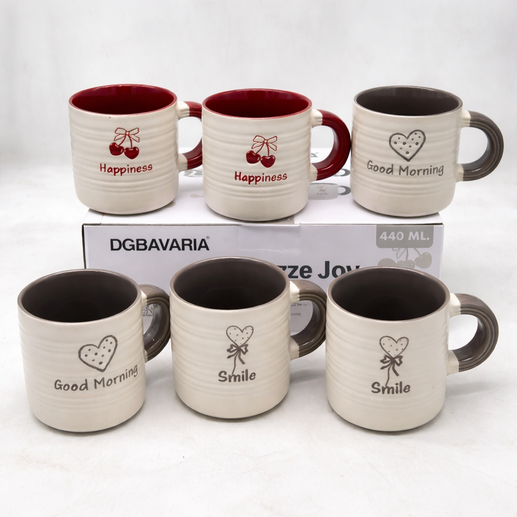 Set 6 tazze in ceramica “Joy” DG Bavaria 440 ml