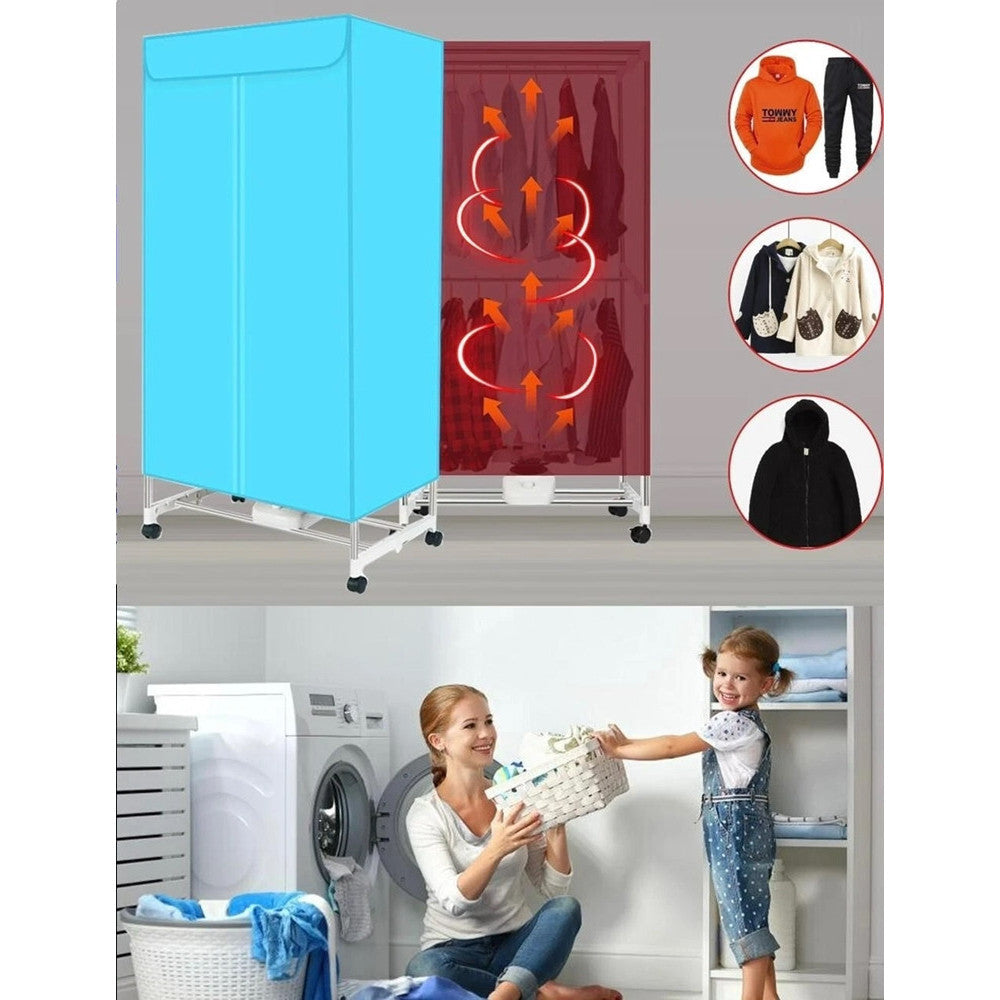 ASCIUGATRICE ELETTRICA PORTATILE ASCIUGA BIANCHERIA VESTITI 1500W PER CASE CAMPER VIAGGIO