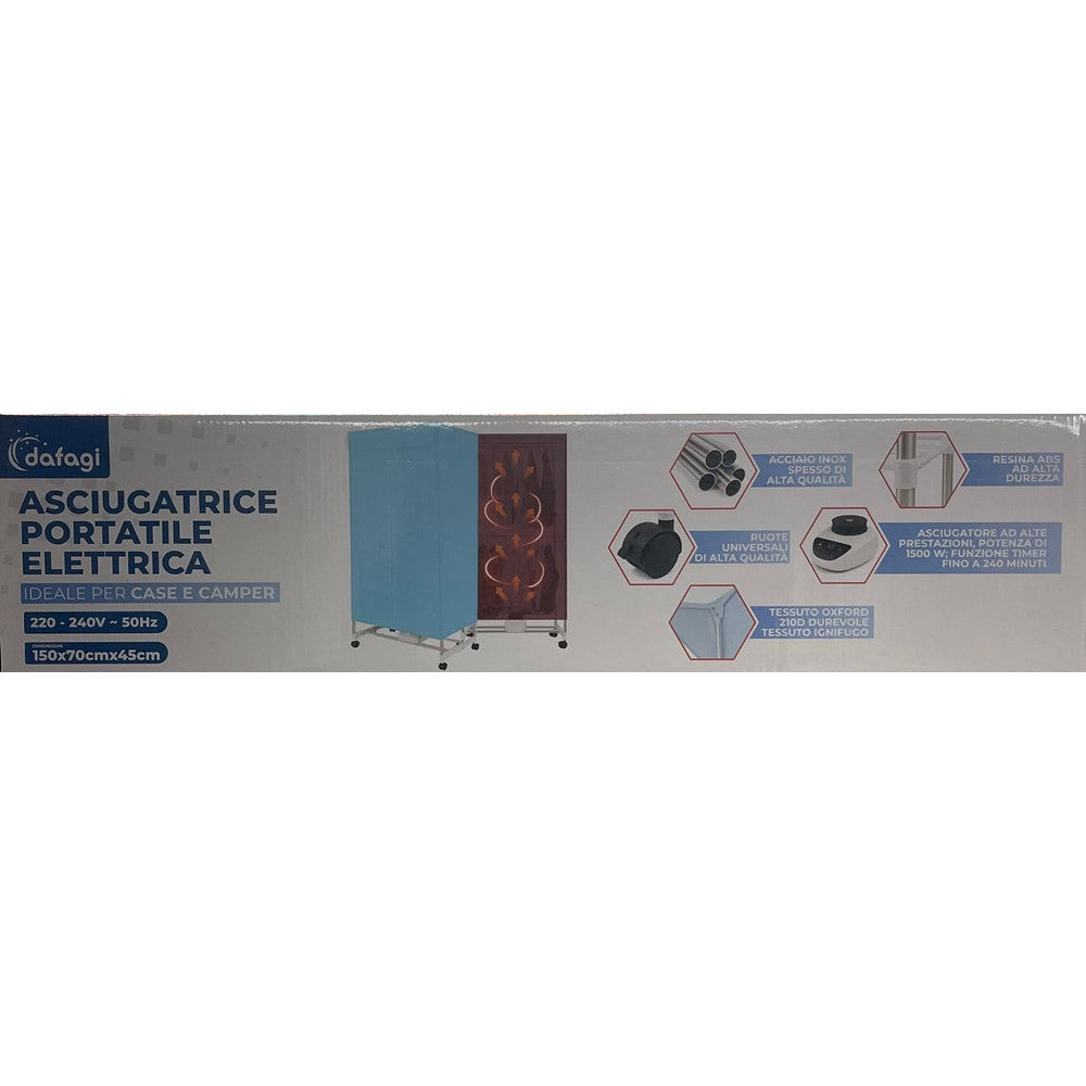 ASCIUGATRICE ELETTRICA PORTATILE ASCIUGA BIANCHERIA VESTITI 1500W PER CASE CAMPER VIAGGIO