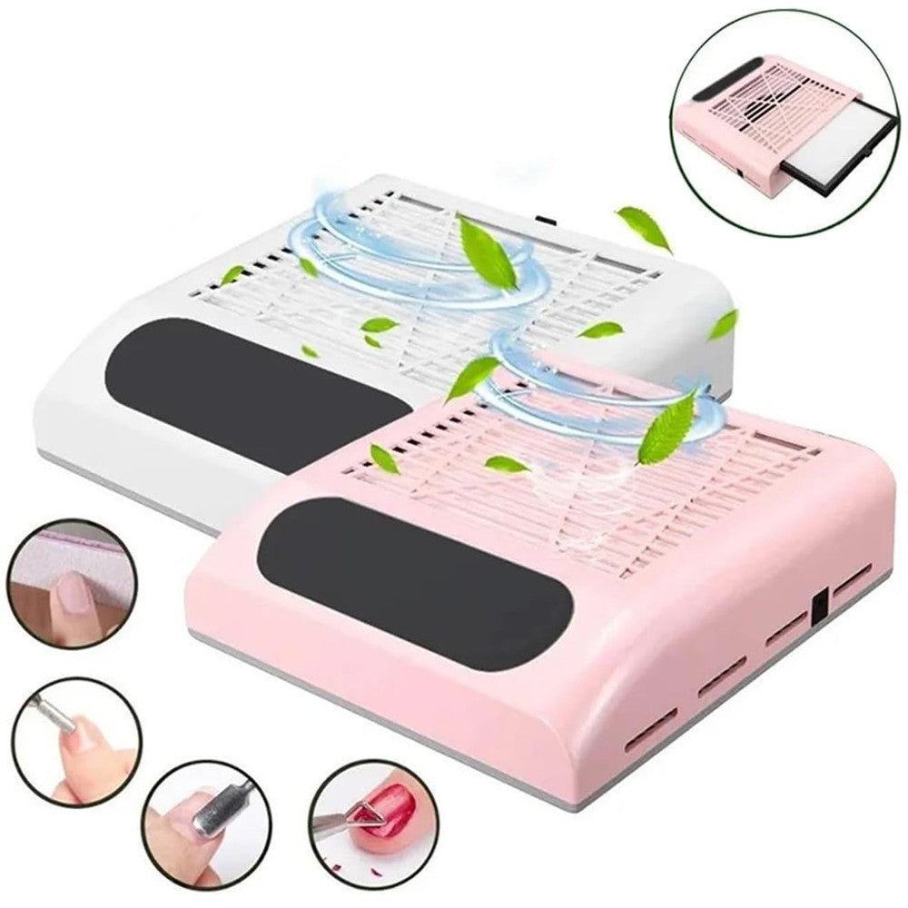 ASPIRAPOLVERE PER UNGHIE 80 W MANICURE PROFESSIONALE COLLETTORE POLVERI FILTRO