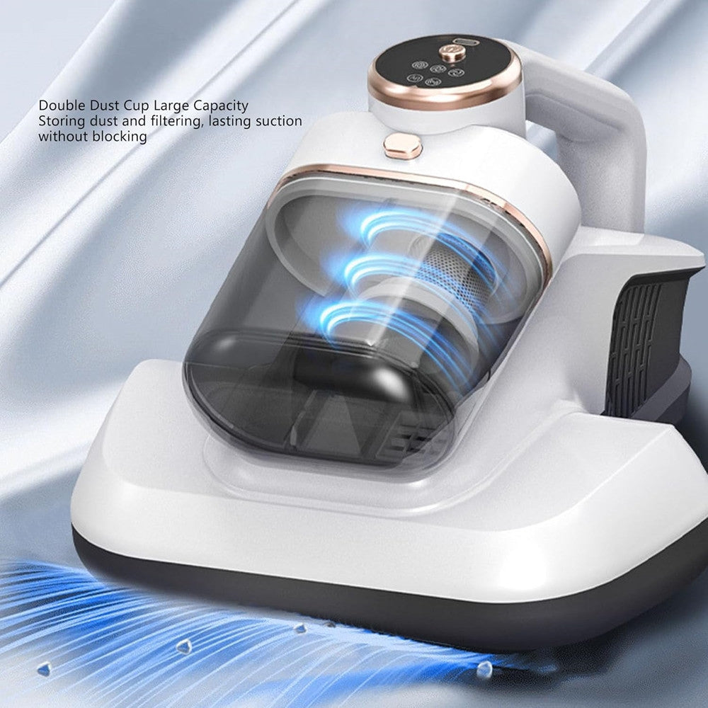 ASPIRAPOLVERE SENZA FILI PORTATILE RIMUOVI ACARI CON DOPΡΡΙΑ TAZZA 3 VELOCITÀ TECNOLOGIA UV-C
