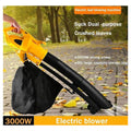 ASPIRATORE PER FOGLIE DA 3000W ELETTRICO 3 IN 1 SOFFIATORE CON SACCO RACCOLTA DA 35 LITRI