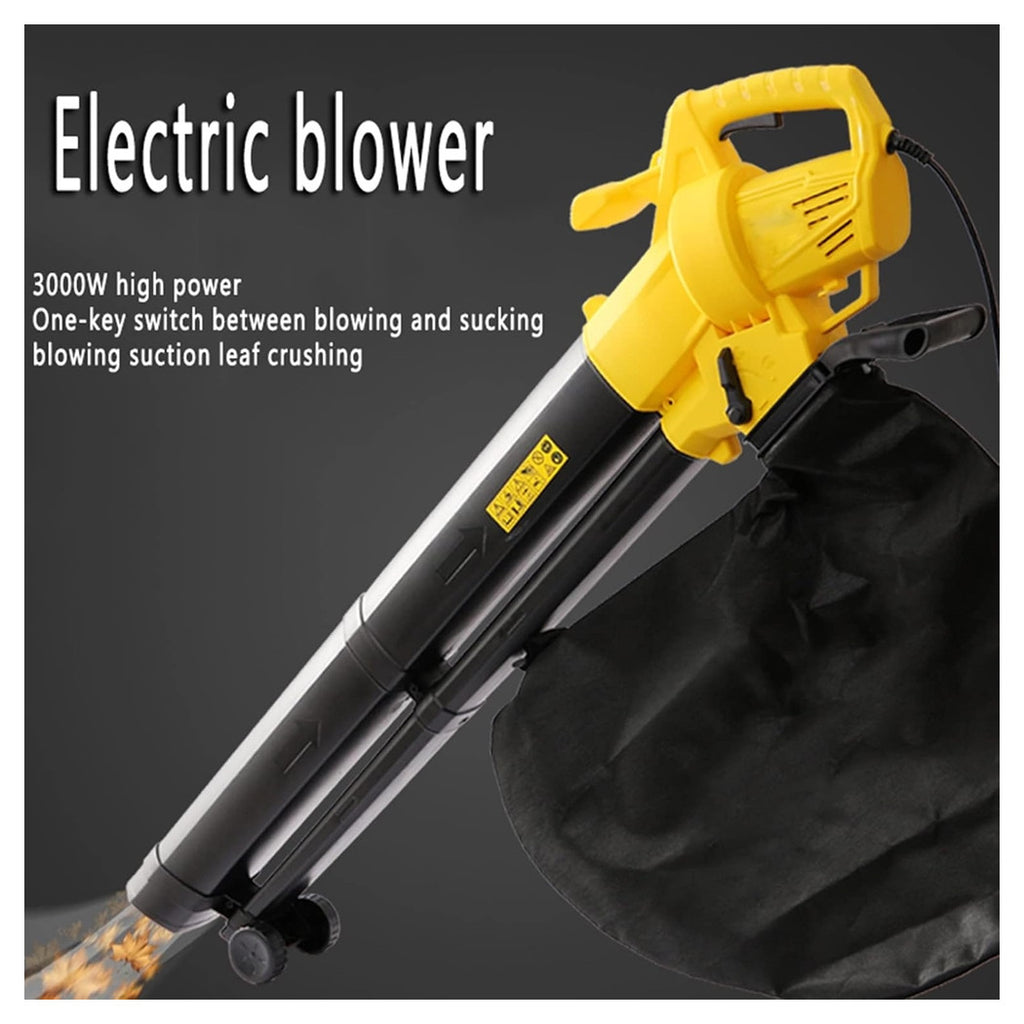 ASPIRATORE PER FOGLIE DA 3000W ELETTRICO 3 IN 1 SOFFIATORE CON SACCO RACCOLTA DA 35 LITRI