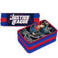 ASTUCCIO 3 ZIP CERNIERE PORTAPASTELLI MATITE SCUOLA ELEMENTARE JUSTICE LEAGU