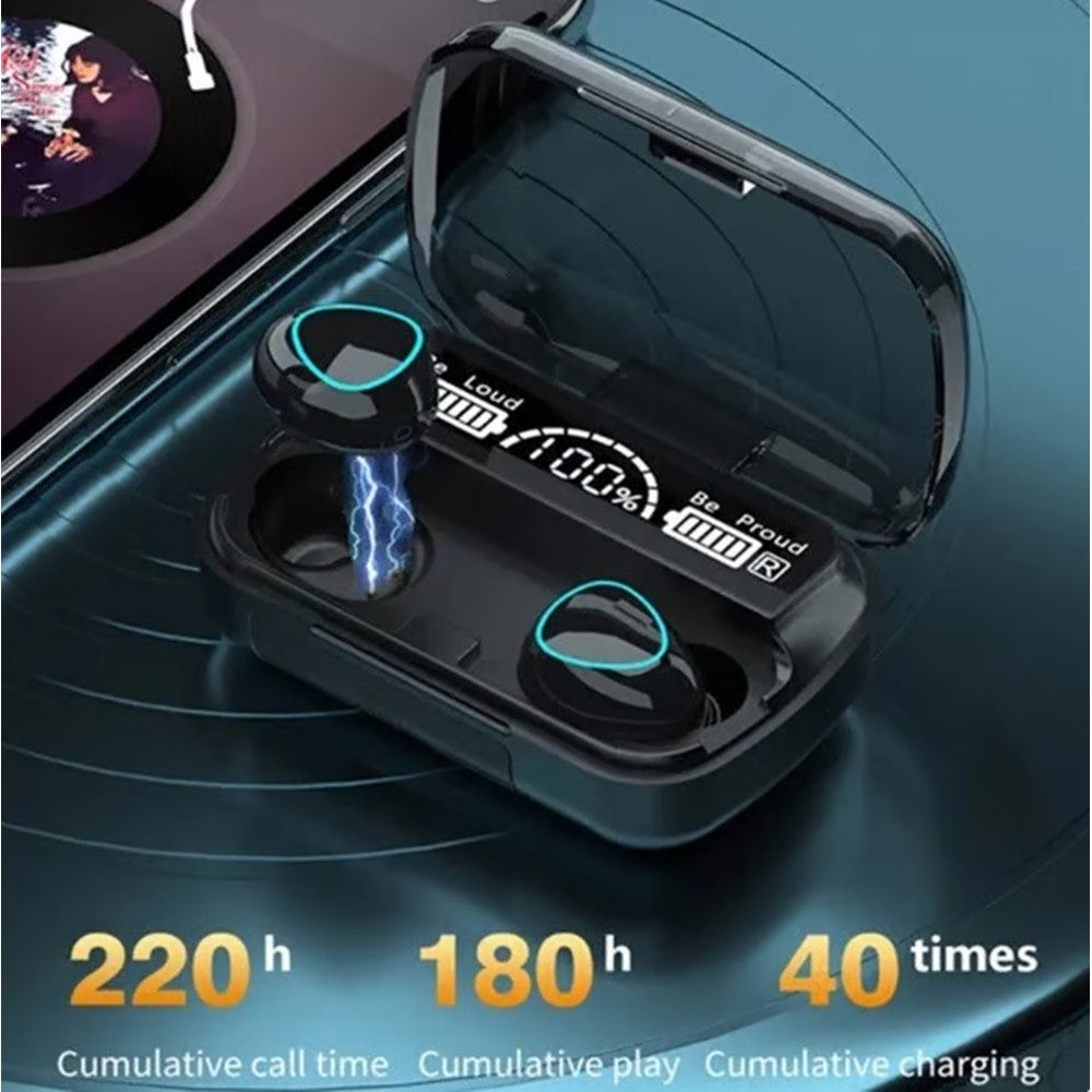 AURICOLARI SPORTIVI WIRELESS TWS CUFFIE BLUETOOTH 5.1 IMPERMEABILI SUONO AD ALTA FEDELTÀ