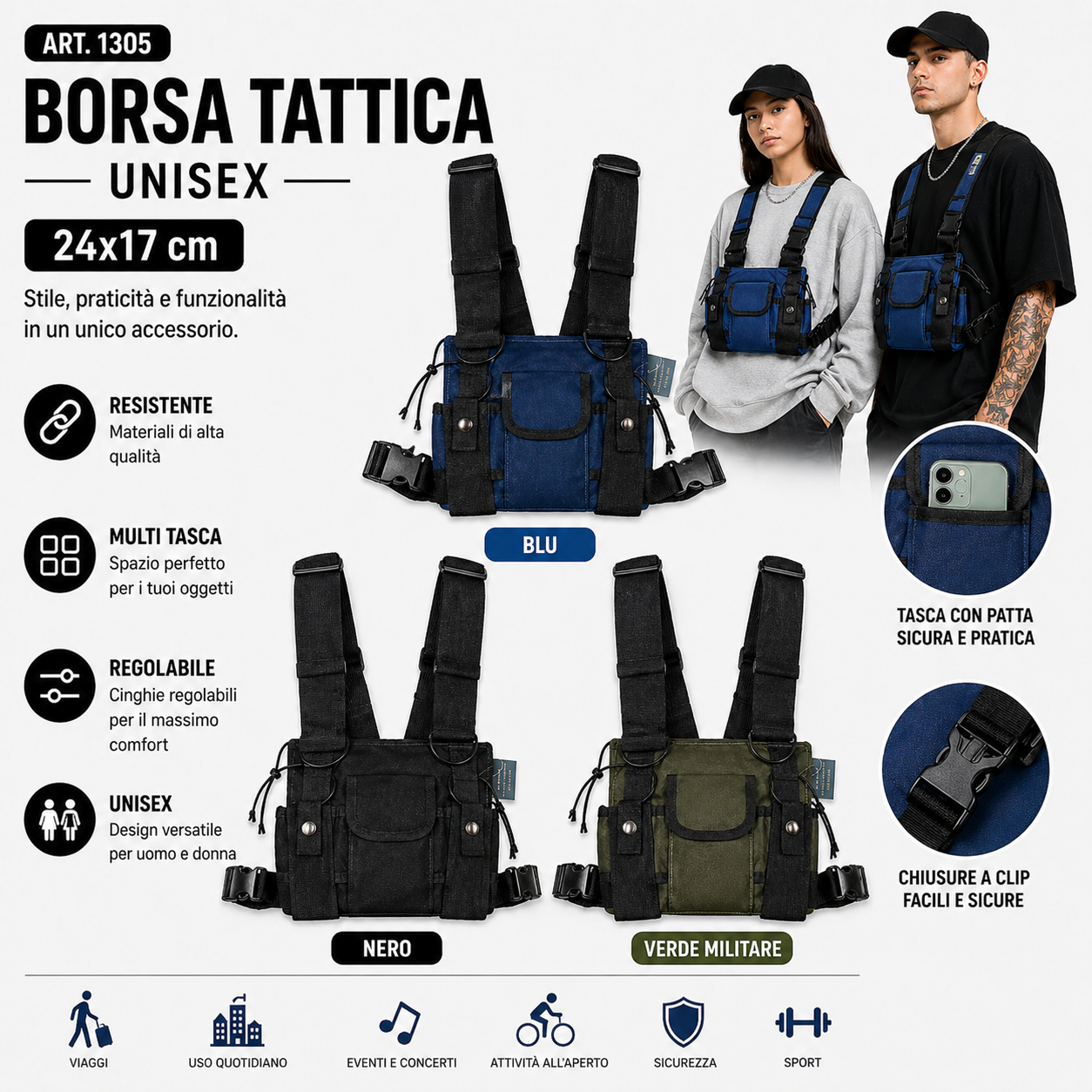 Borsa Tattica Unisex– ART. 1305