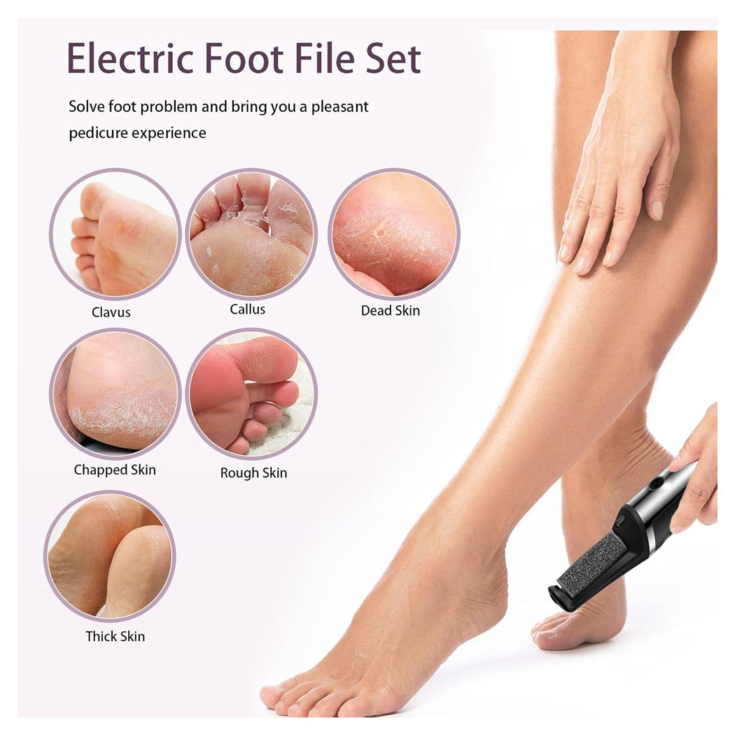BACCHETTA 3IN1 RIMUOVI CALLI ELETTRICO LIMA RICARICABILE STRUMENTI PER PEDICURE MANICURE