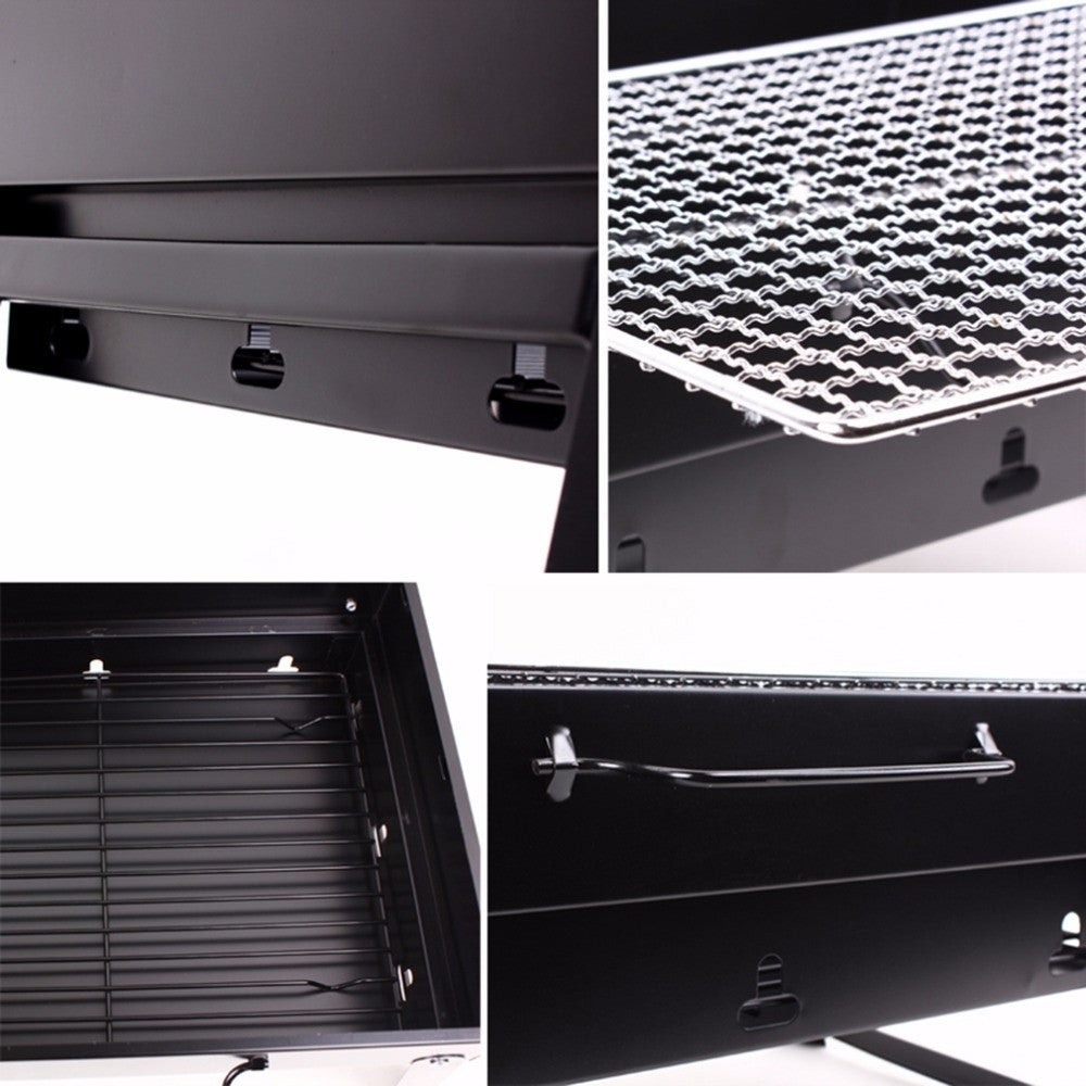 BARBECUE PORTATILE A CARBONELLA PER GRIGLIATE CARNE PESCE VERDURE 20X35X27 CM