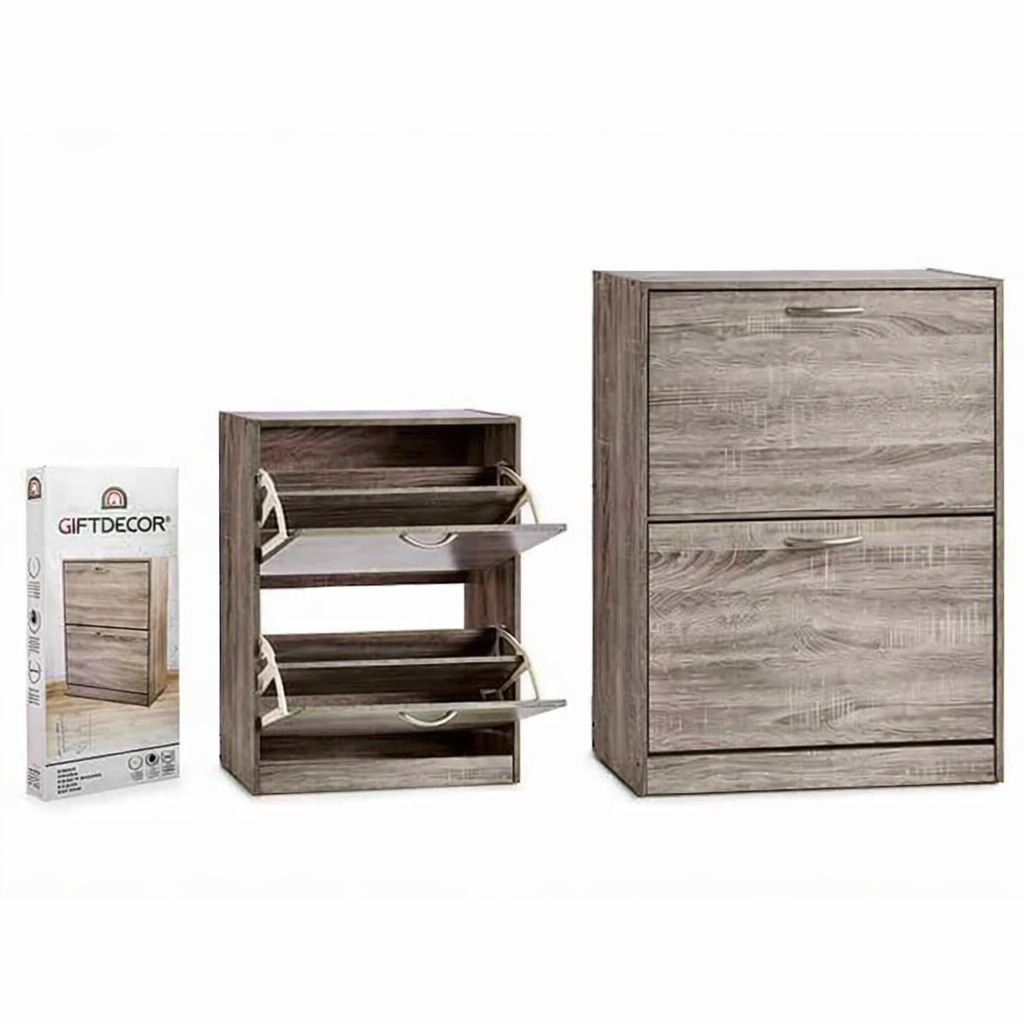 Scarpiera Salvaspazio 2 Ante Effetto Legno