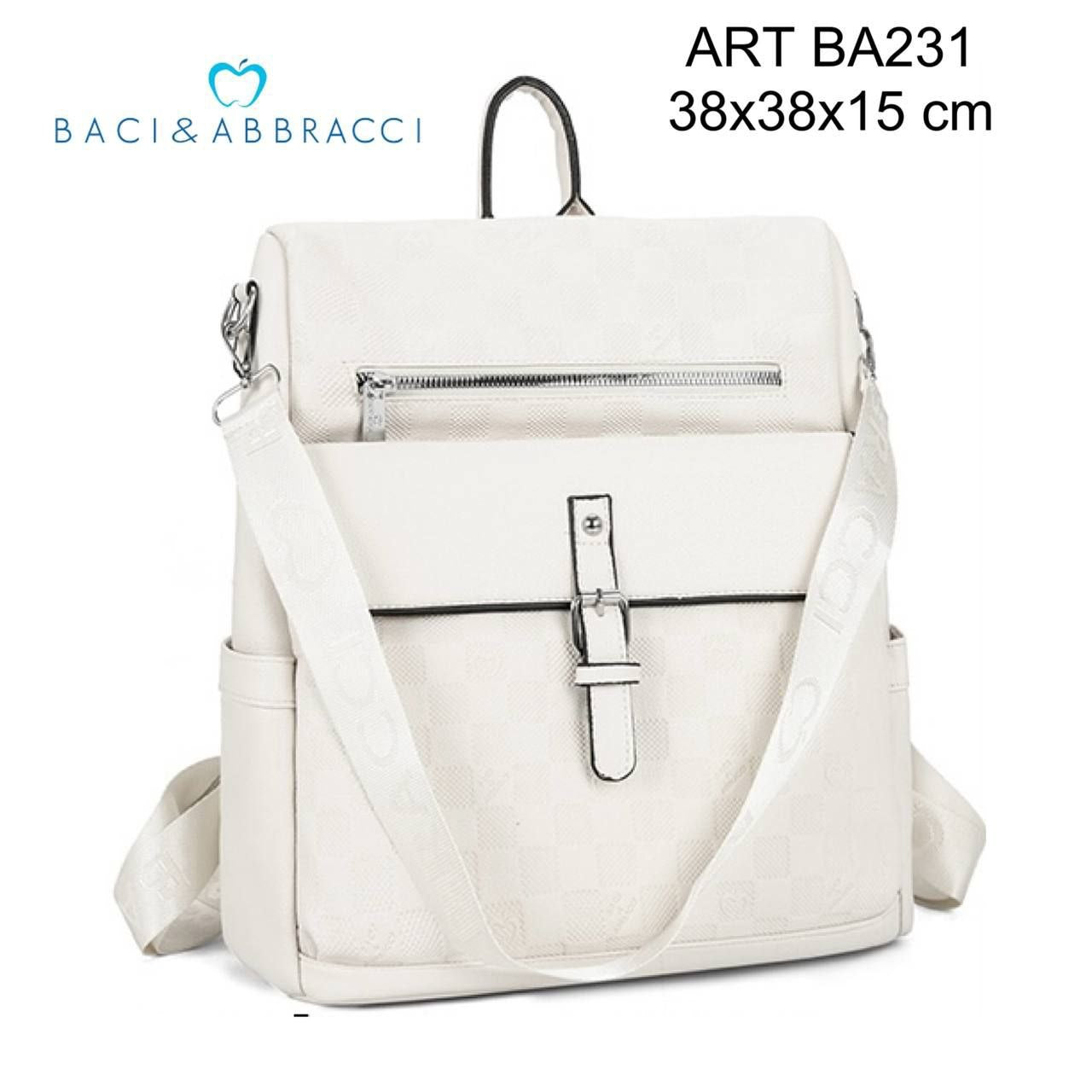 Zaino Donna Baci & Abbracci BA231 Elegante e Capiente con Zip e Tasche