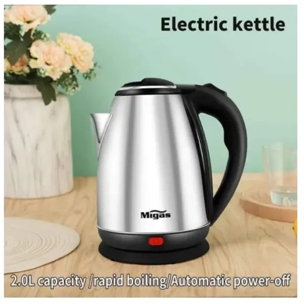 BOLLITORE ELETTRICO 2LT IN ACCIAIO 1500W PER ACQUA CALDA RESISTENTE SPEGNIMENTO AUTOMATICO