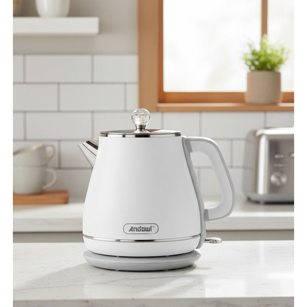 BOLLITORE ELETTRICO IN ACCIAIO INOX CAPACITÀ 1,8 LT 1800 W SPEGNIMENTO AUTOMATICO Q-RS700