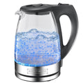 BOLLITORE ELETTRICO IN VETRO 1,7LT 2200W ACQUA CALDA CORDLESS CON LUCE LED BLU