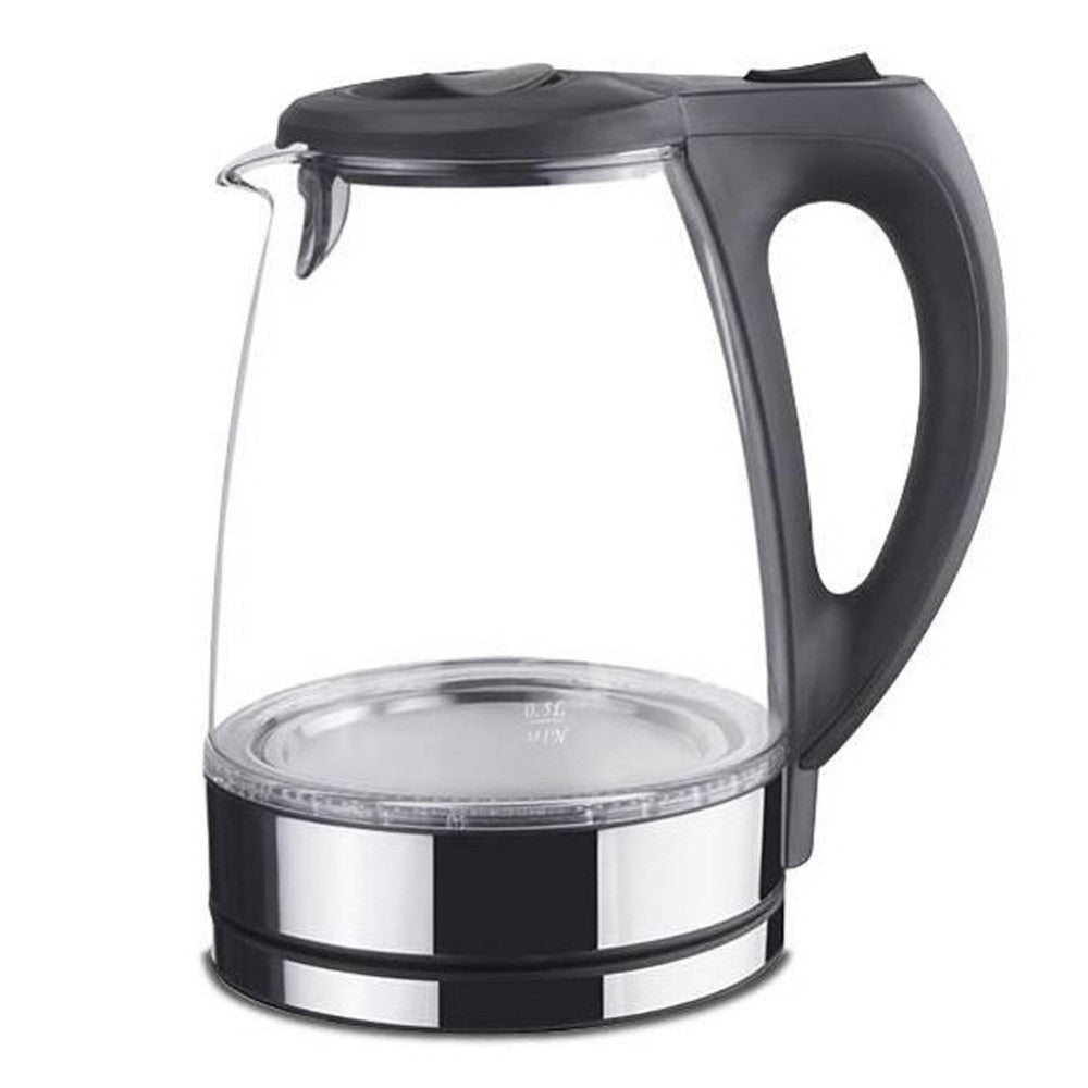 BOLLITORE ELETTRICO IN VETRO 1,7LT 2200W ACQUA CALDA CORDLESS CON LUCE LED BLU