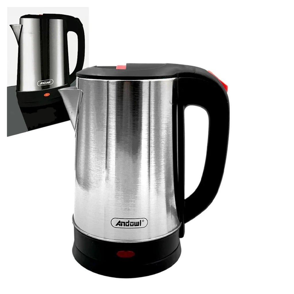 BOLLITORE RISCALDANTE ELETTRICO IN ACCIAIO INOSSIDABILE CAPACITÀ 1,8 LT 1500 W Q-RS286