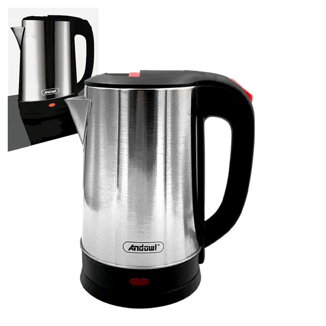 BOLLITORE RISCALDANTE ELETTRICO IN ACCIAIO INOSSIDABILE CAPACITÀ 1,8 LT 1500 W Q-RS286