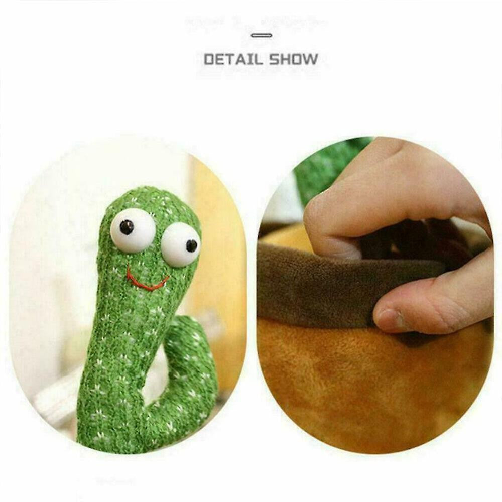 CACTUS BALLERINO GIOCATTOLO PUPAZZO PELUCHE PARLANTE CANTA BALLA LUCI E SUONI