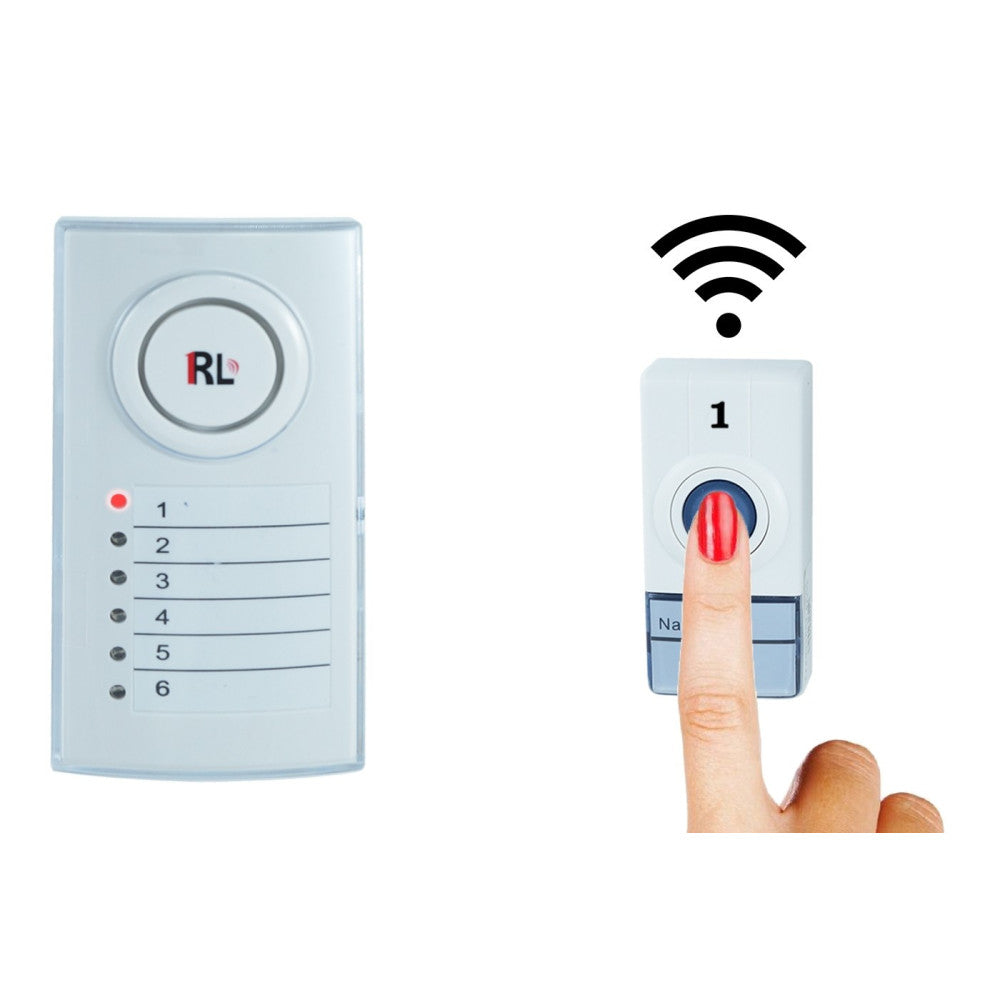 CAMPANELLO WIRELESS SENZA FILI CASA UFFICIO CON 6 ZONE PORTE SEPARATE DIGITALE