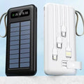 CARICABATTERIA POWER BANK SOLARE 20000MAH BATTERIA ESTERNA PORTATILE CON CAVI INTEGRATI