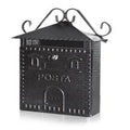 CASSETTA POSTA POSTALE IN FERRO BATTUTO ESTERNO BUCA LETTERE 30X36X10CM