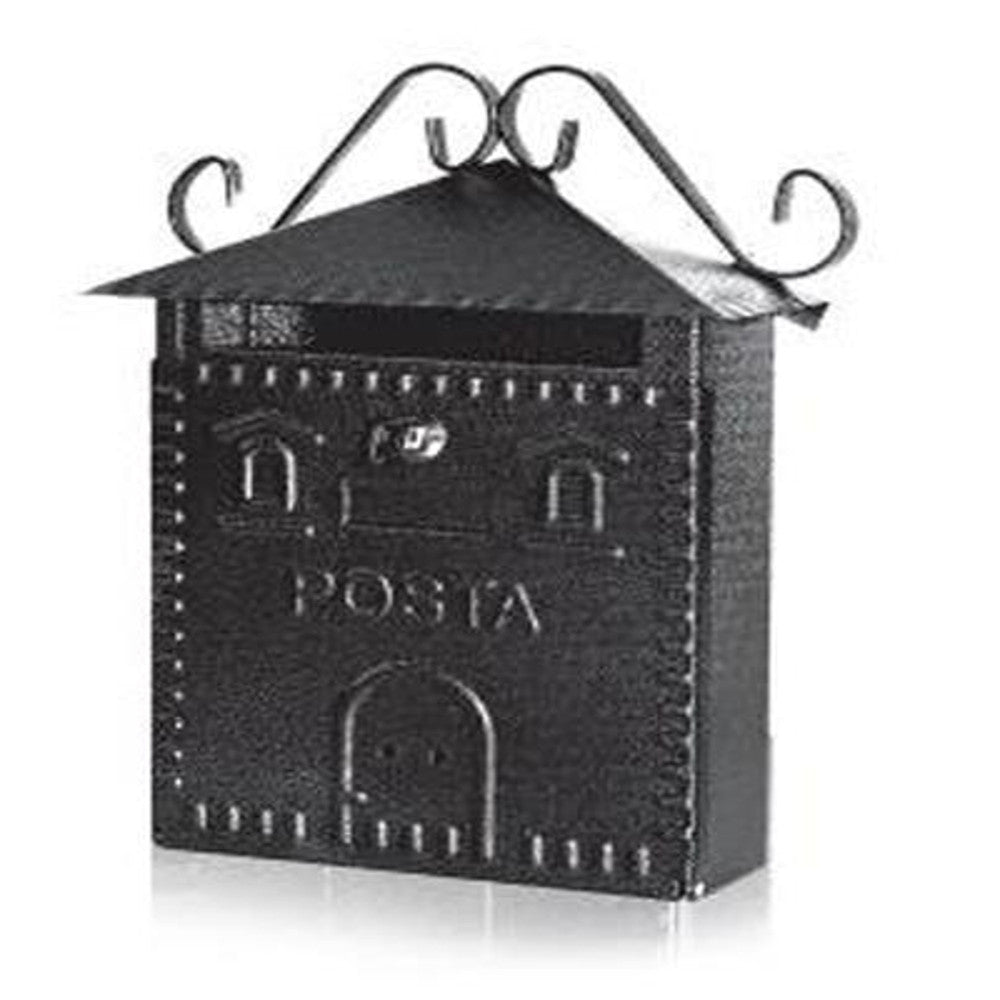 CASSETTA POSTA POSTALE IN FERRO BATTUTO ESTERNO BUCA LETTERE 30X36X10CM