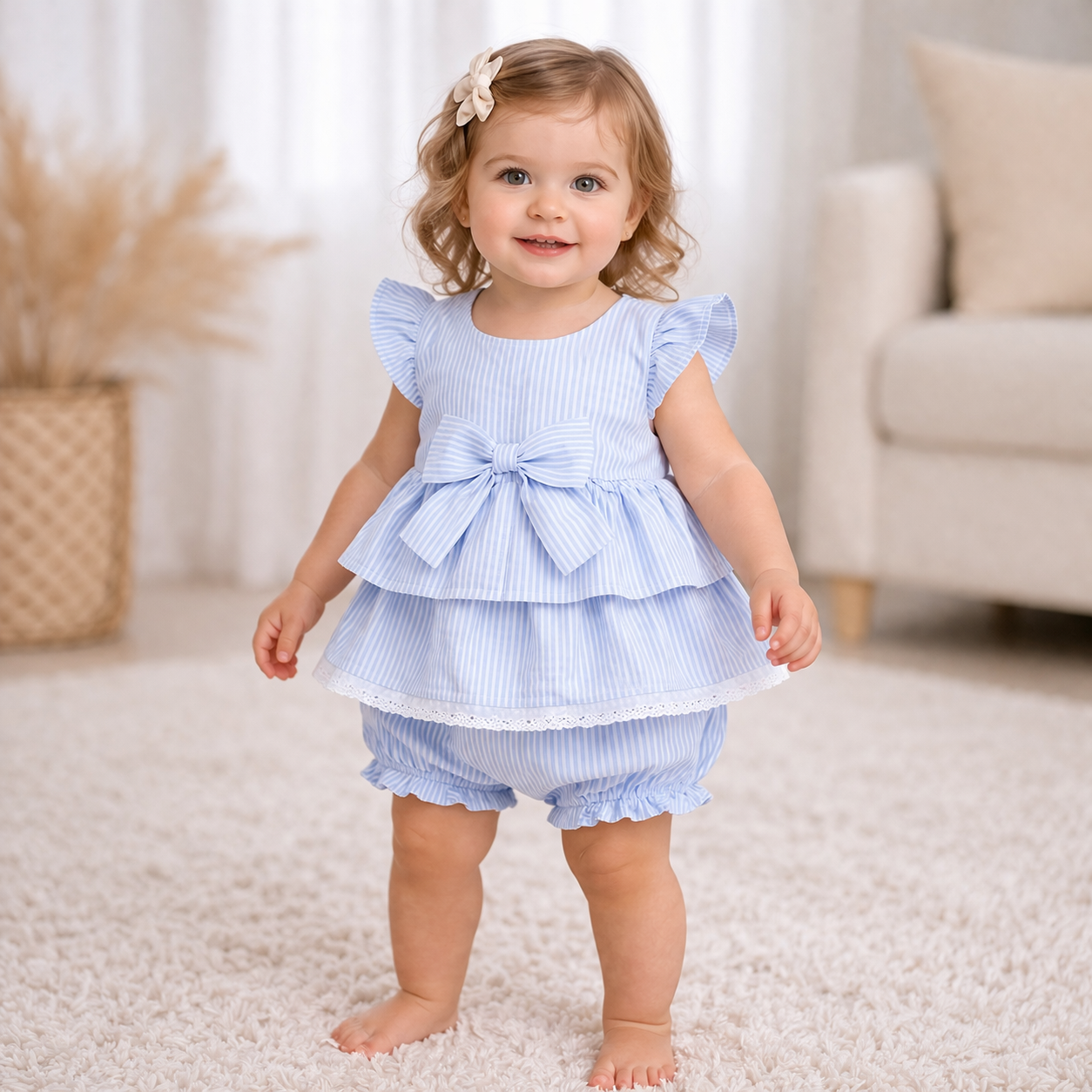 Completo Bambina 2 Pezzi – Fiocco e Volant
