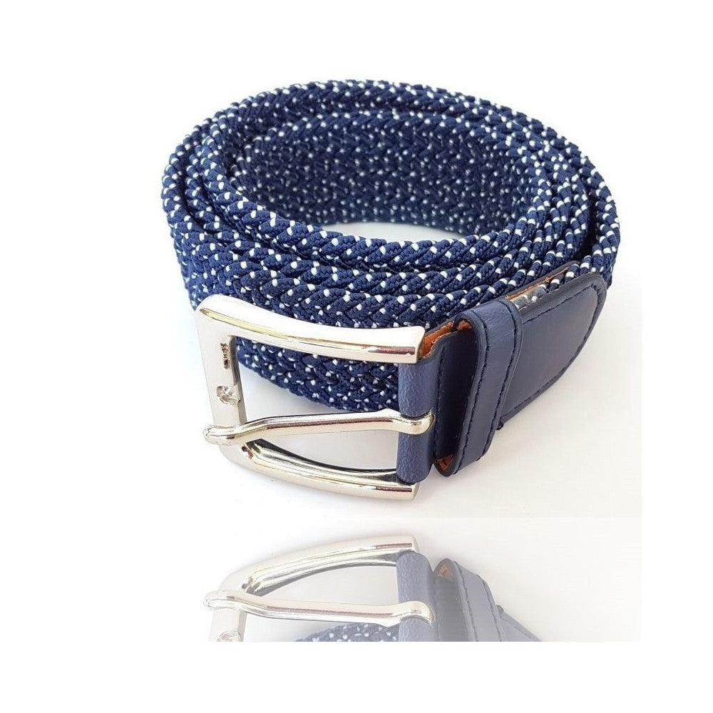CINTURA DONNA UOMO INTRECCIATA BLU BIANCA GLAMOUR FASHION ALLA MODA