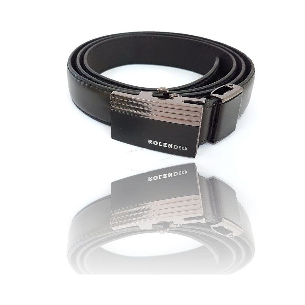 CINTURA UOMO PELLE NERA ROLENDIO ELEGANTE GLAMOUR FASHION ALLA MODA