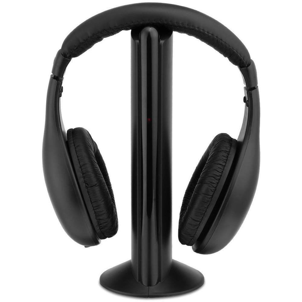 CUFFIA CUFFIE WIRELESS 5 IN 1 SENZA FILI WI-FI MICROFONO RADIO FM