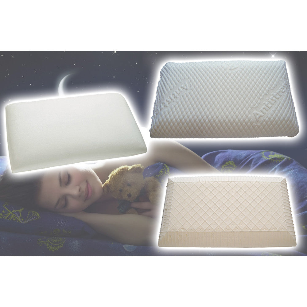 CUSCINO GUANCIALE IN MEMORY FOAM ORTOPEDICO RELAX ANATOMICO X 72 X 43 X 15 CM