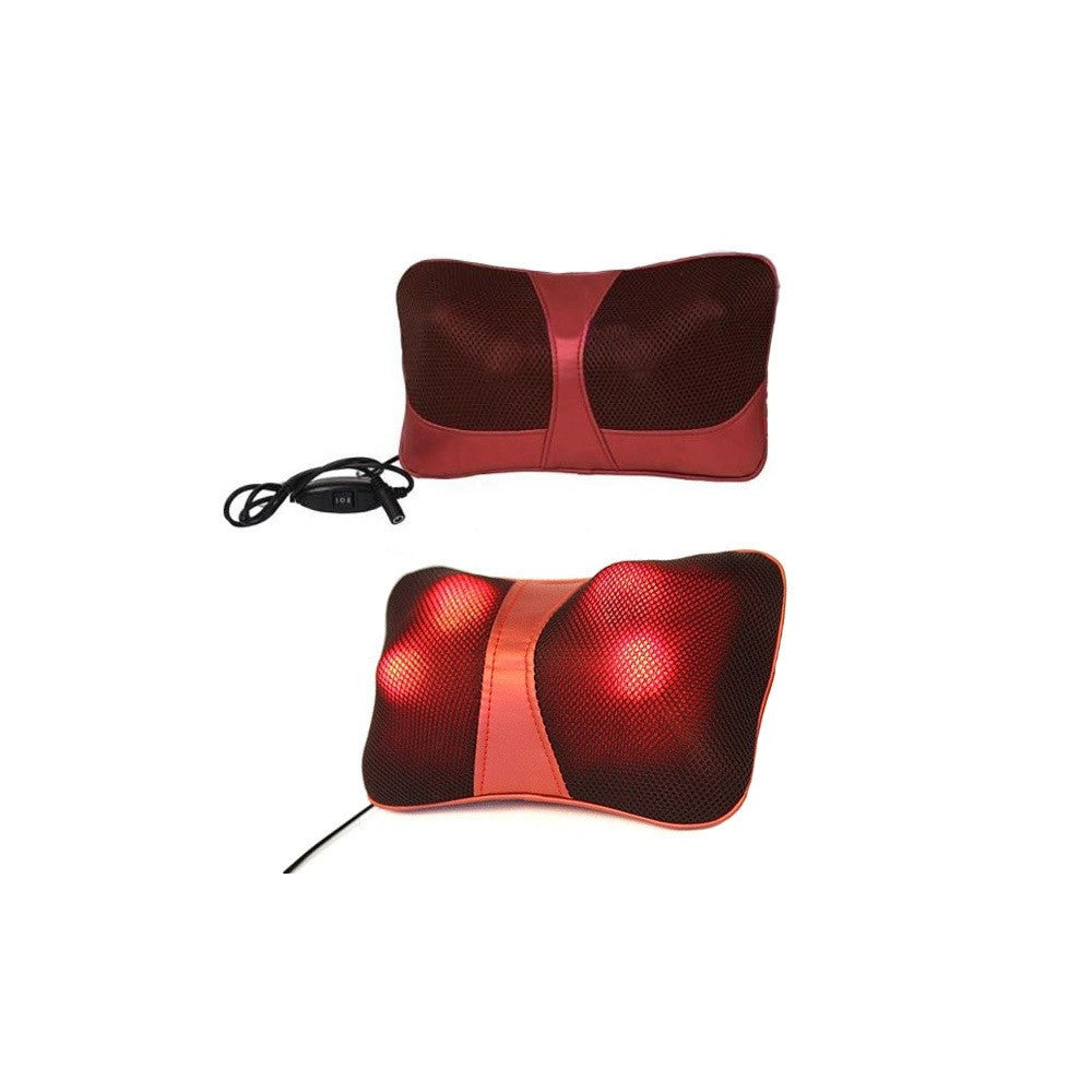 CUSCINO MASSAGGIANTE MASSAGGIATORE SHIATSU CASA AUTO INFRAROSSI COLLO RELAX SPA