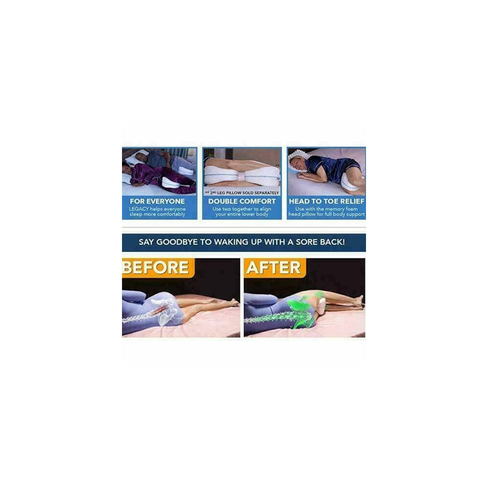 CUSCINO TRA LE GAMBE MEMORY FOAM SUPPORTO ORTOPEDICO GINOCCHIA SCHIENA LAVABILE