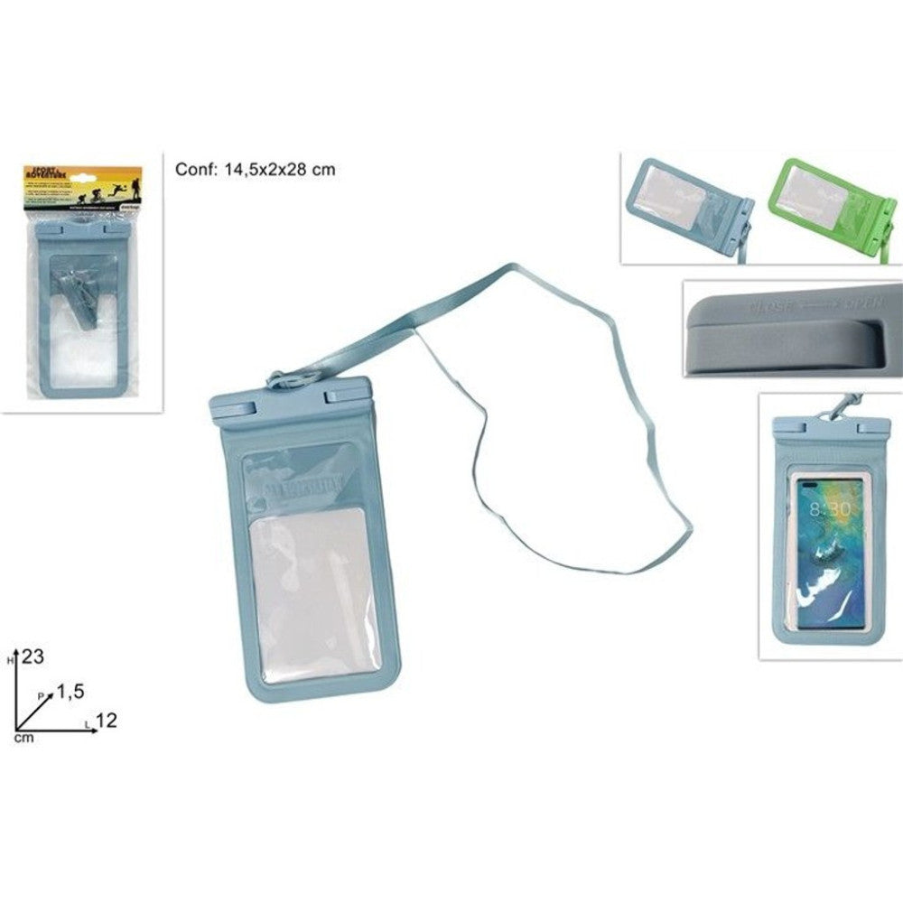 Custodia impermeabile smartphone mini con laccio – cover waterproof compatta per mare e piscina