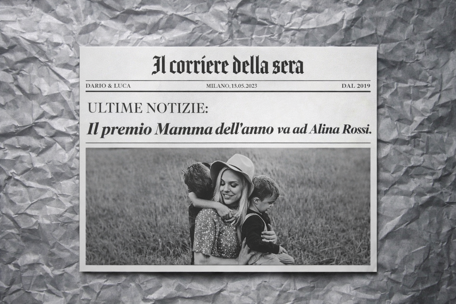 Tela Giornale Festa della Mamma