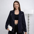 Giacca denim stile biker – casual e di tendenza