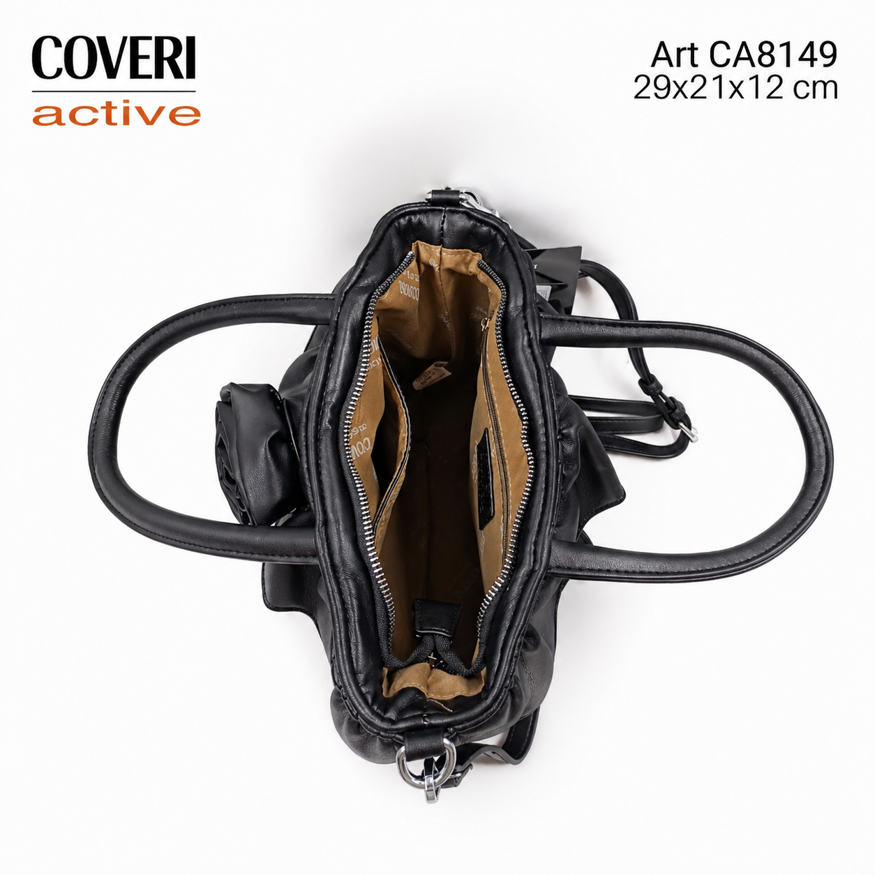 Coveri Active - Borsa Elegante con Dettaglio Fiore e Tracolla