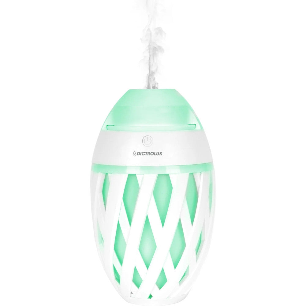 DIFFUSORE DI ESSENZE PROFUMATE A ULTRASUONI 7 LUCI LED USB Ø11CM H18CM PER CROMOTERAPIA