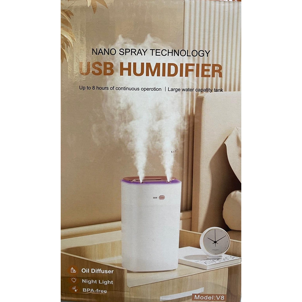 DIFFUSORE PER AMBIENTE AROMATERAPIA DI OLI ESSENZILI PROFUMATORE NANO SPRAY LED
