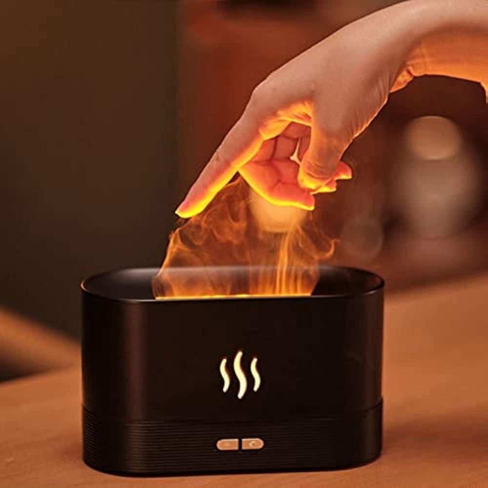 DIFFUSORE UMIDIFICATORE A NEBBIA LUCE EFFETTO FIAMMA SUPER SILENZIOSO PER CAMERA UFFICIO
