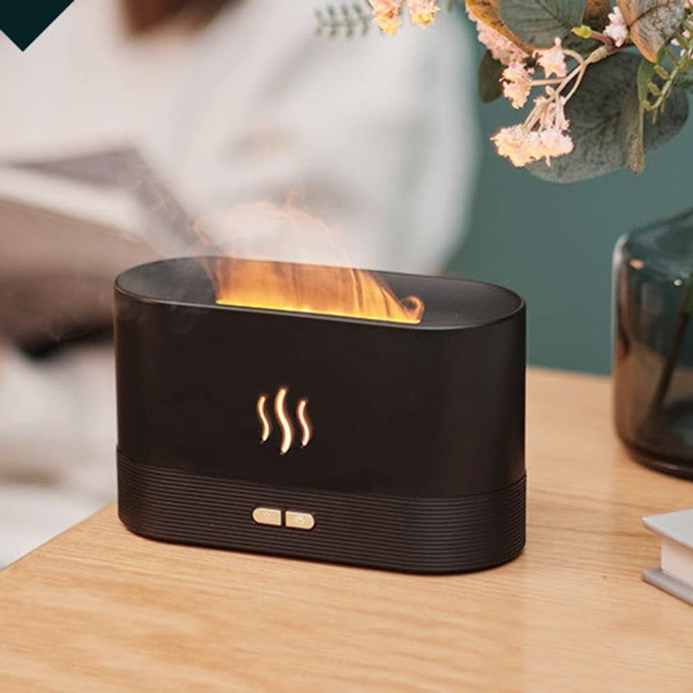 DIFFUSORE UMIDIFICATORE A NEBBIA LUCE EFFETTO FIAMMA SUPER SILENZIOSO PER CAMERA UFFICIO