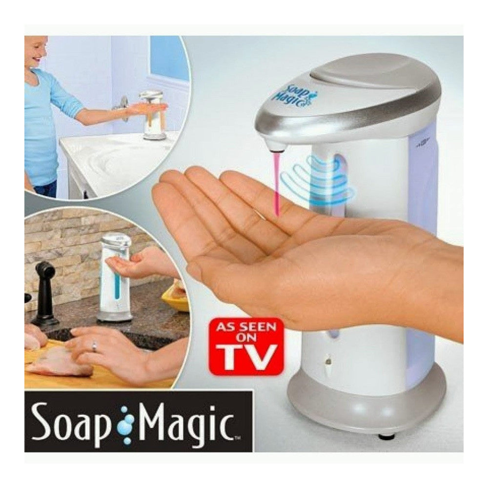 DISPENSER EROGATORE DOSATORE SAPONE AUTOMATICO INFRAROSSI CON FOTOCELLULA