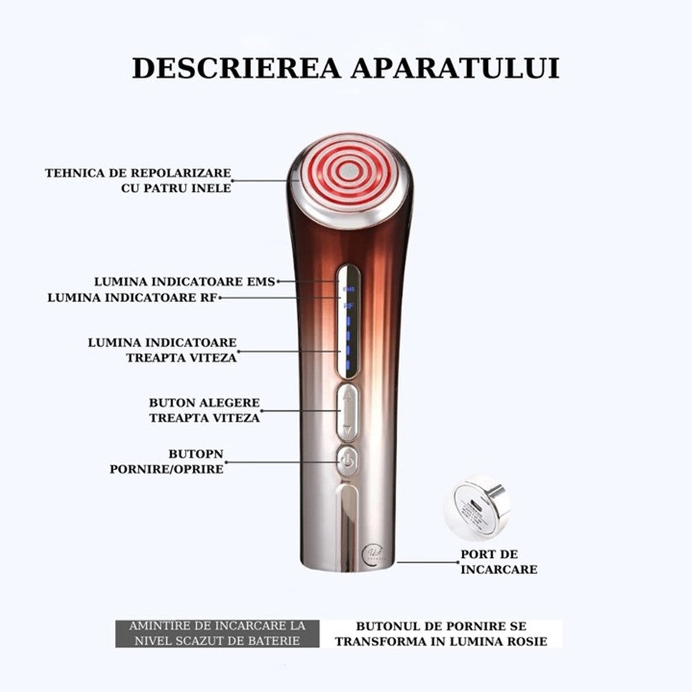 DISPOSITIVO ANTIRUGHE LIFTING FACCIALE RIVITALIZZA RASSODA SCHIARISCE VISO USB PORTATILE