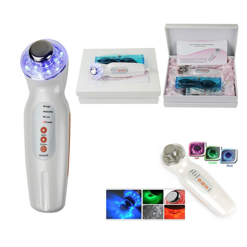 DISPOSITIVO KIT TRATTAMENTO ANTI RUGHE ULTRASUONI PULIZIA RINGIOVAMENTO VISO