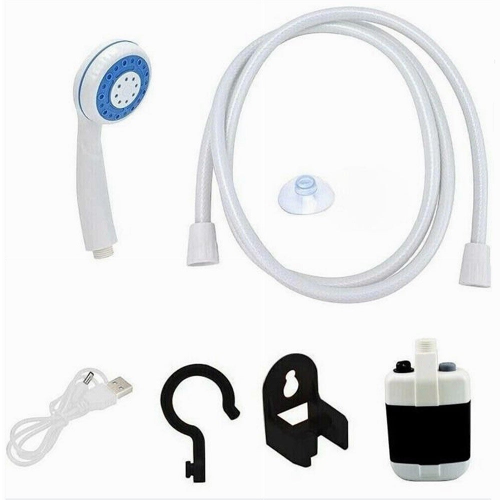 DOCCIA PORTATILE A BATTERIE RICARICABILE PER CAMPING BARCA CON POMPA ELETTRICA