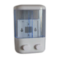 DOPPIO DISPENSER EROGATORE PER SAPONE LIQUIDO 760mL MURO DOSATORE A PARETE BAGNO