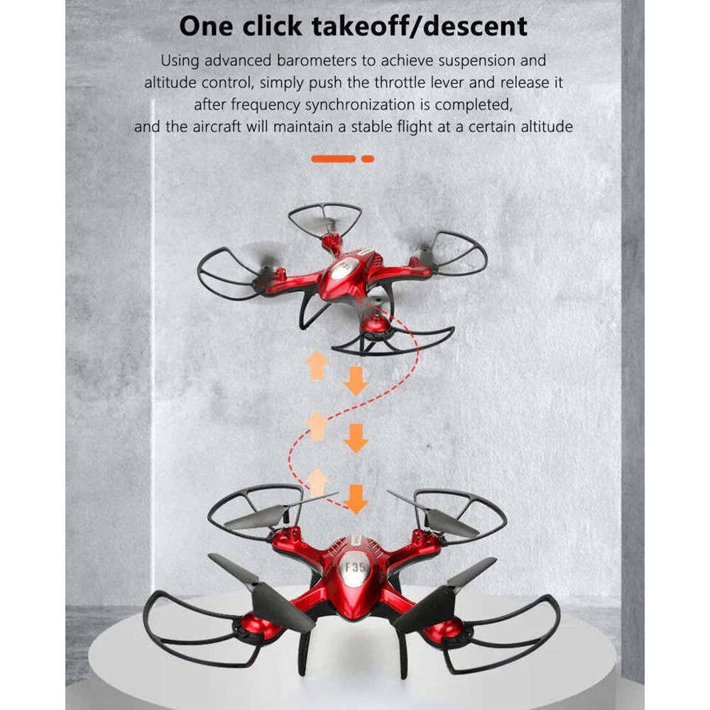 DRONE F35 CON TELECAMERA 4K HD QUADRICOTTERO RC PIEGHEVOLE CONTROLLER A BATTERIA 600MAH