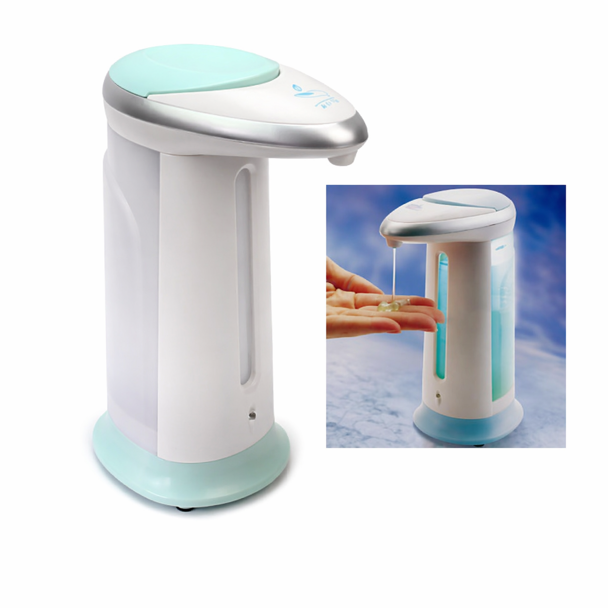 DISPENSER EROGATORE DOSATORE SAPONE AUTOMATICO INFRAROSSI CON FOTOCELLULA