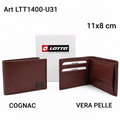 Portafoglio Uomo Vera Pelle Cognac 11×8 cm