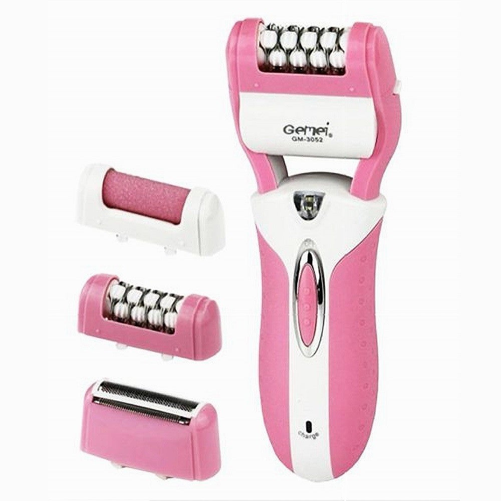 EPILATORE RASOIO ELETTRICO RICARICABILE 3IN1 DONNA CORPO PEDICURE LIMA GM-3052